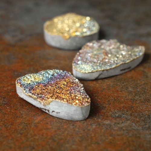 Mixed shaped Spectropyrite Cabochons